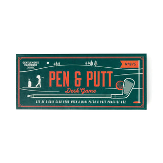 Gentlemen’s Hardware Pen & Putt Golf Club Pens desk game

Golf Club Pens with mini putting green desk set

Gentlemen’s Hardware golf-themed pen set gift box

Pen & Putt desk game with mini golf and flagstick

Golf-inspired desk pens with practice putting game