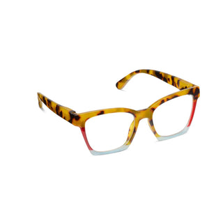 "Birdie Tokyo Tortoise Colorblock Blue Light glasses with square frame"

"Tokyo tortoise Birdie Peepers eyewear with red and aqua color block accents"

"Bold Birdie Blue Light glasses in Tokyo Tortoise with colorful bottom rims"

"Unisex Birdie Tokyo Tortoise Colorblock frames with playful design"