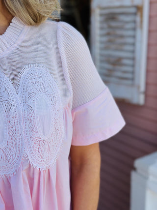 Sadie Pink Babydoll Top