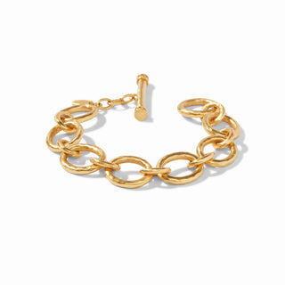 Catalina Demi Link Bracelet in gold by Julie Vos

24K gold plated Catalina bracelet with hammered links

Julie Vos Catalina Demi Link gold chain bracelet

Hammered gold link bracelet with toggle clasp

Elegant gold link bracelet by Julie Vos