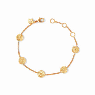 Valencia Delicate Bracelet with gold coins by Julie Vos

24K gold plated Valencia coin bracelet

Julie Vos Valencia Delicate gold chain bracelet

Petite gold coin station bracelet by Julie Vos

Adjustable gold Valencia bracelet with coin details