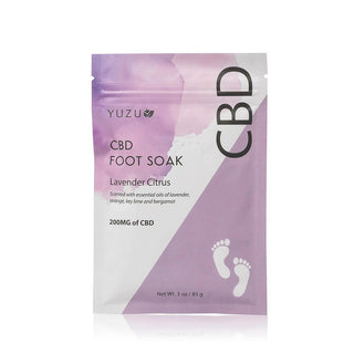CBD Foot Soak packet with Epsom salt and sea salt blend