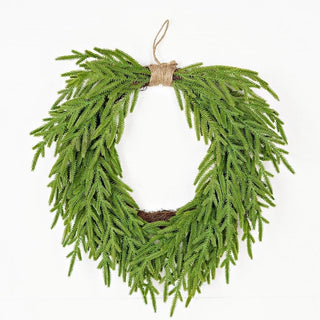 Heart Twig Wreath-Soft Touch Evergreen Norfolk