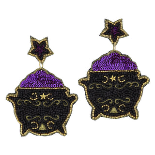 Jane Marie Spooky Cauldron Earrings