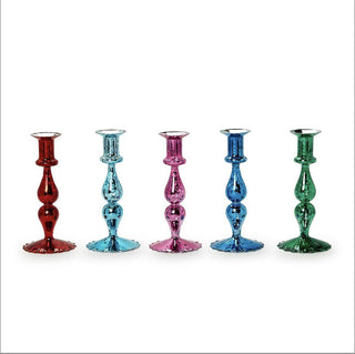 Mercury Glass Candlestick Holders