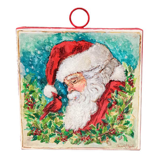 Mini Art Santa & Cardinal Round Top