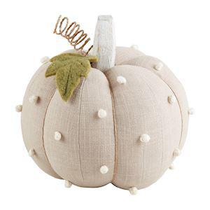 Taupe Dotted Stuffed Pumpkin