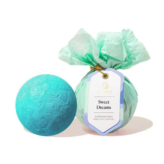 Musee Sweet Dreams bath balm with teal wrap and chamomile lavender scent