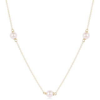 enewton Choker Simplicity Chain Gold - Pearl 6mm