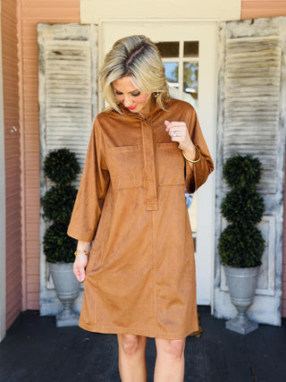 Briggs Camel Suede Dress