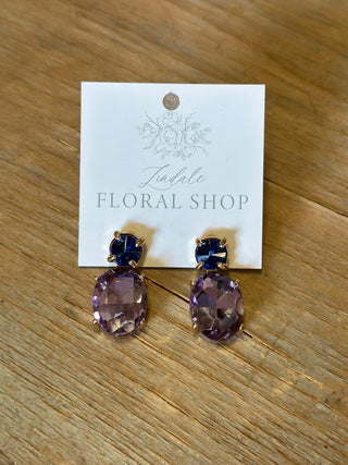 Lavender Jewel Earrings