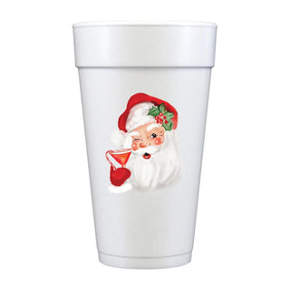 Merry Santa Martini Styro Cups