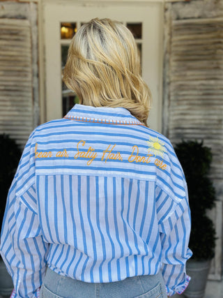 Beach/Ocean Air, Salty Hair, Don't Care Cover-Up Shirt