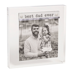 Best Dad Ever mini acrylic block frame for 3x3 photo
