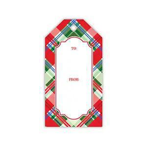 Christmas Plaid Bow Gift Tag