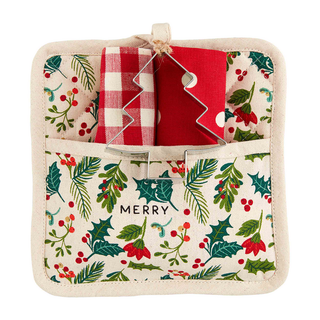 Poinsettia Merry Pot Holder Set