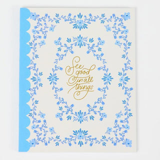 Scallop Notebook 8x10 | Floral Inspirational Notebook for Notes & Journaling