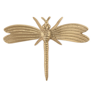 Gold aluminum butterfly and dragonfly nature décor set of three