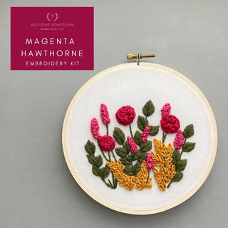 Embroidery Kit Magenta Hawthorne