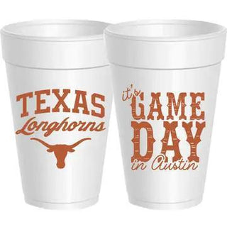 Texas Longhorn Styrofoam Cups