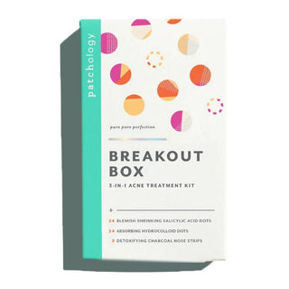 Patchology Breakout Box 3-in-1 Acne Treatment Kit with salicylic acid and hydrocolloid pimple patches