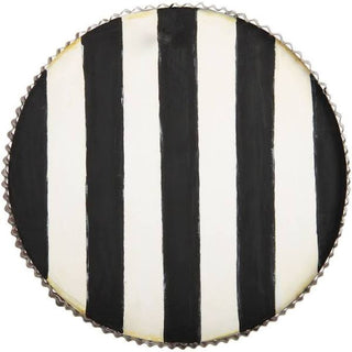 Round Top Black & White Striped Round Display