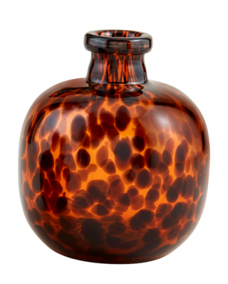 “Set of tortoise glass vases in small and large sizes”

“Decorative brown tortoise shell glass vases with rounded silhouette”

“Tortoiseshell glass bud vases with rich amber and black pattern”

“Hand-blown tortoise pattern glass vases for home decor”

