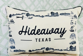 Hideaway Texas Lake Toile Pillow