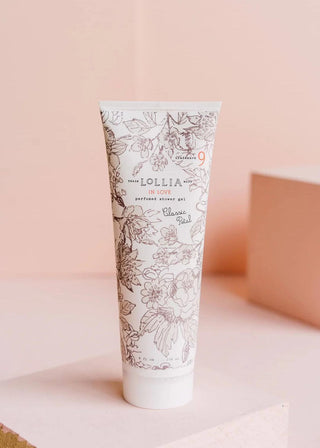 Lollia In Love Classic Petal Dry Body Oil in glass bottle with floral box packaging