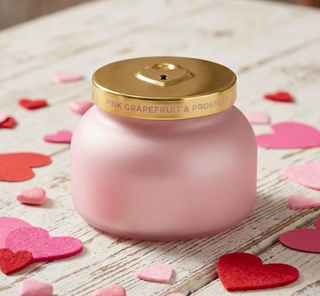 Pink glass Capri Blue Love Lock candle with gold heart lid, Pink Grapefruit & Prosecco

Capri Blue Love Lock Signature Candle 19oz in pink glass with heart lock lid

Pink Grapefruit & Prosecco Capri Blue candle with gold heart lid on tabletop

Romantic pink Capri Blue Love Lock candle with sparkling citrus scent

Decorative pink glass candle with gold heart lid by Capri Blue