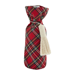 Red Plaid Wine Bag