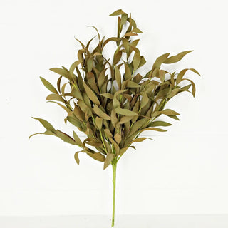 21-inch sage herb leaves bush with realistic muted green foliage on a single stem for floral arrangements and home décor.