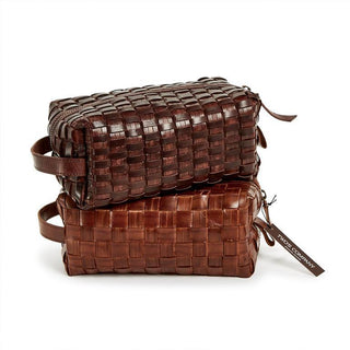 Chestnut Woven Leather Bags