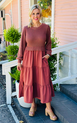 Autumn Sweater Top Dress