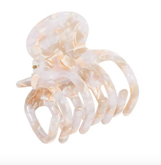 Allure Go-Go Claw Clip in pearly ivory marbled finish
