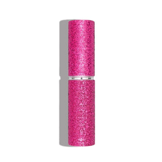 Skinny mini stun gun with glitter case and LED flashlight