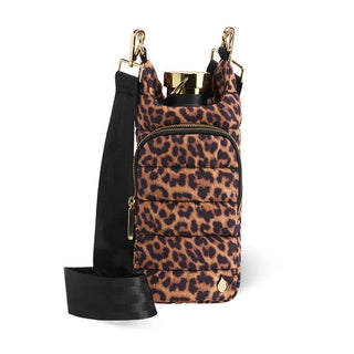 Leopard Print HydroBag Puffer Water Bottle Crossbody Bag