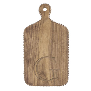Mango wood mini cutting board with laser etched monogram